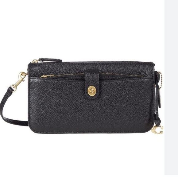COACH Bella pebbled leather women's small crossbody + wallet cardcase 2 PC SET - Picture 1 of 10